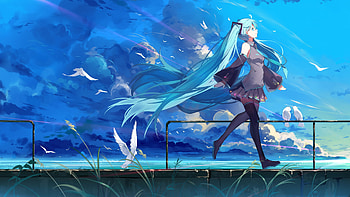 Hatsune Miku, Cool designs, backgrounds HD wallpaper
