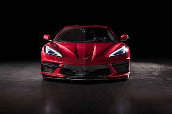 Chevrolet Corvette, red car, front HD wallpaper