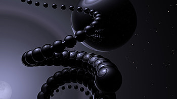 Background, Dark, 3D, Spiral, Balls HD wallpaper
