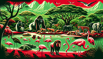 Vibrant Zoo Wildlife, zoo, Wildlife, jungle, Animal, tropical HD wallpaper
