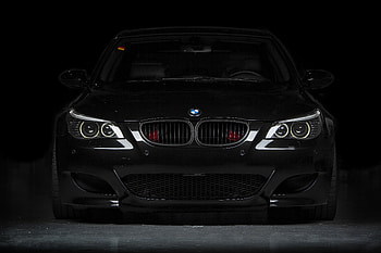 Black BMW 5 Series HD wallpaper