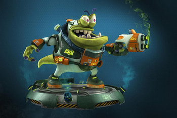 Alien, funny, 3d, green HD wallpaper