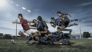 hard play, foopball, ball, man HD wallpaper
