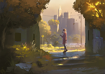 Fall Season Anime Artwork, anime, artwork, fall, artist, digital-art HD wallpaper