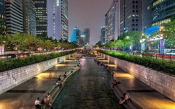 Cheonggyecheon, Korea HD wallpaper