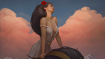 The Flower Of Oblivion, fantasy-girls, artist, artwork, digital-art, artstation HD wallpaper