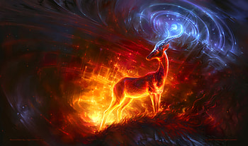 Reindeer Power , reindeer, artist, artwork, digital-art, deviantart HD wallpaper