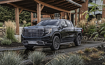 2022, GMC Sierra Denali Ultimate, , front view, exterior, new black Sierra Denali, American cars, GMC HD wallpaper