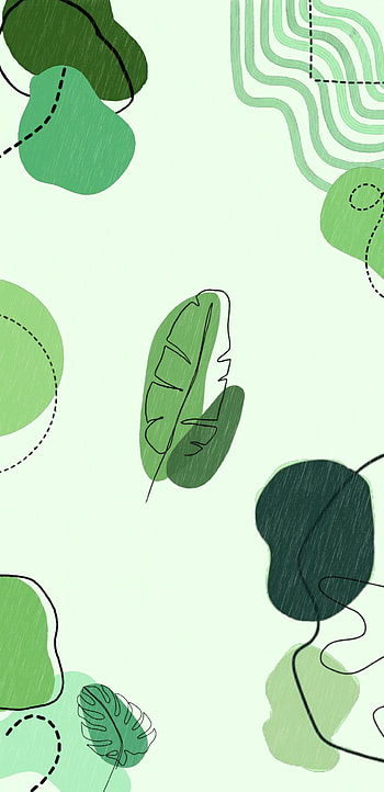 Minimalist 2, calm, green, modern, minimalistic, leaf, cute HD phone wallpaper