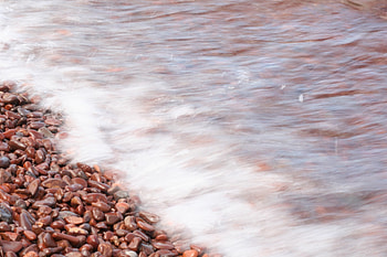 Ephemera , waves, water, rocks, red HD wallpaper