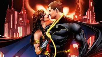 Batman And Wonder Woman Love Romance, batman, wonder-woman, superheroes, love, artist, artwork, digital-art HD wallpaper