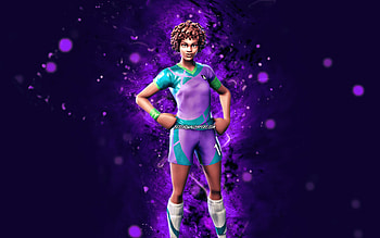 Dynamic Dribbler, , violet neon lights, Fortnite Battle Royale, Fortnite characters, Dynamic Dribbler Skin, Fortnite, Dynamic Dribbler Fortnite HD wallpaper
