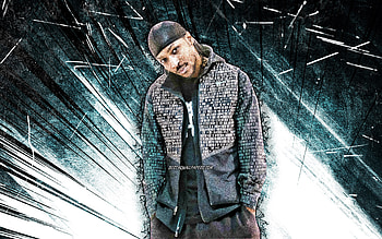 Jme, grunge art, british singer, music stars, british celebrity, blue grunge art, Jamie Adenuga, superstars, Jme HD wallpaper
