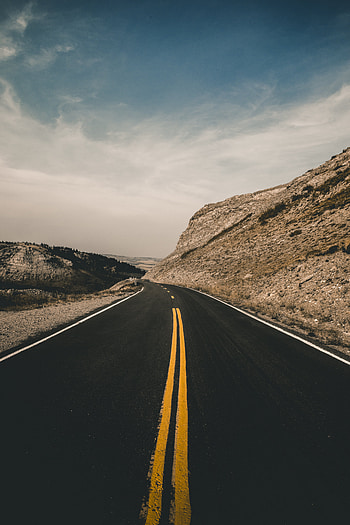 Nature, Road, Markup, Highway, Montana HD phone wallpaper