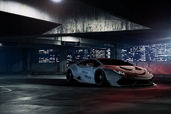 Joker inspired Aventador, white, art HD wallpaper