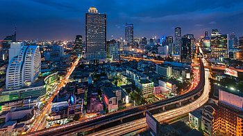 Bangkok skyline, , Background , Thailand HD wallpaper