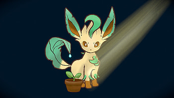 Pokemon Leafeon, Royalty-, 3D model HD wallpaper