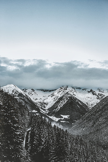 Winter, Nature, Trees, Mountains, Clouds, Snow, Snow Covered, Snowbound HD phone wallpaper
