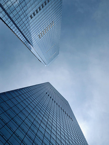 Cities, Sky, Building, Skyscrapers, Bottom View HD phone wallpaper