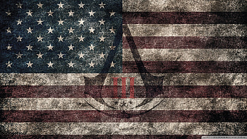 assassins_creed_iii___american_eroded_flag-- -by-Marvin-Scheuring HD wallpaper