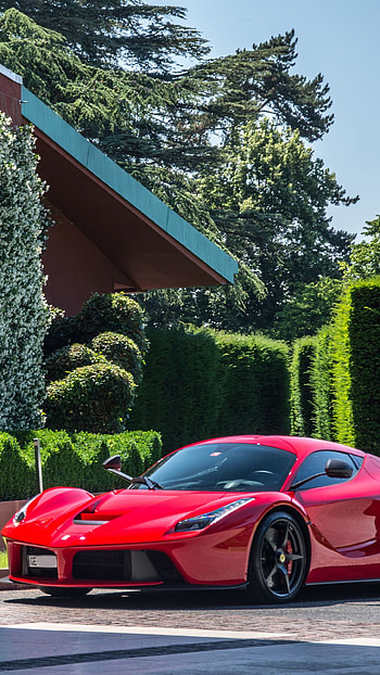Ferari, Red Racer Car HD phone wallpaper