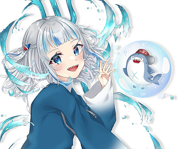 Gawr Gura, hololive, Gawr Gura, Anime, Virtual Youtuber HD wallpaper