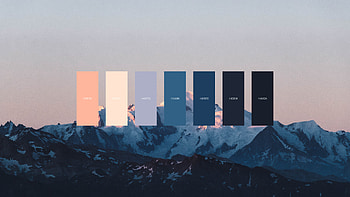 Color Palette, Mountain colors, resolution, Aesthetic appeal HD wallpaper
