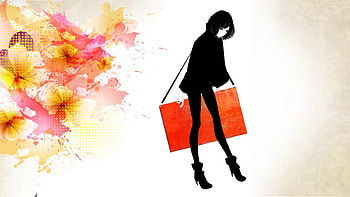 ~The Working Girl~, anime, pretty, black outfit, short hair, girl, black hair, pale skin, stylish HD wallpaper