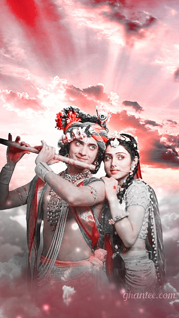 Radha Krishna , Radha Krishna, Pink Background HD phone wallpaper