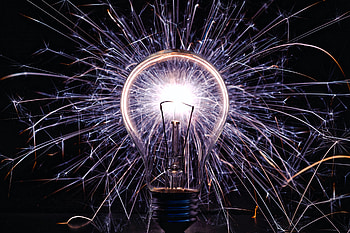 Dark, Sparks, Miscellanea, Miscellaneous, Glow, Light Bulb HD wallpaper