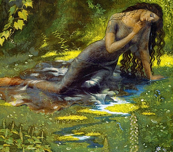 Mother Nature, artwork, plants, painting, woman HD wallpaper