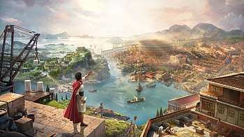 Anno 117: Pax Romana — Imperial Harbor, Video Game, Boat HD wallpaper