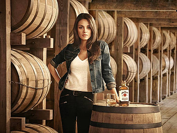 Mila Kunis, model, , Kunis, 2016, beautiful, actress, Jim Beam, Mila, jean jacket HD wallpaper