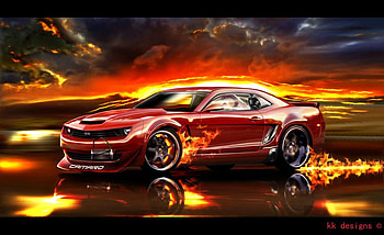 CaMaRo RyDeR, tuning, hq , kk designs, camaro, concept, ghost rider HD wallpaper