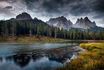 River-Mountain, sky, Nature, Mountain, River HD wallpaper
