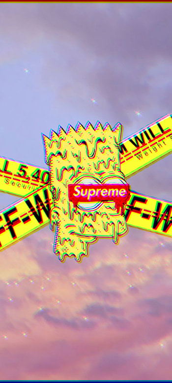 The Simpsons, Nike, Supreme, nuvem, tumbrl, OffWhite, Suprem, céu HD phone wallpaper
