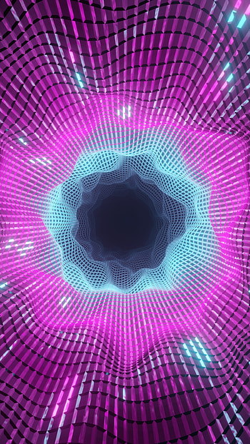 Wavy tunnel, pinkish, abstraction HD phone wallpaper