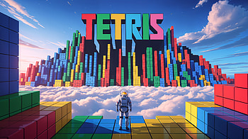 Tetris Ultra – Epic Puzzle World in Stunning Detail, Tetris, video game, Blocks, astronaut, cloud HD wallpaper