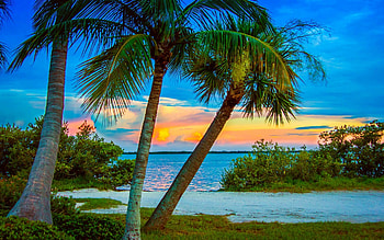 Sunset at Cocoa Beach, Cocoa, Sunset, at, beach HD wallpaper