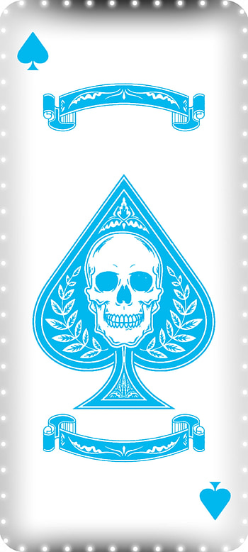 White Simple Skull, aqua, electric blue, Poker, premium, Luxury, Card HD phone wallpaper
