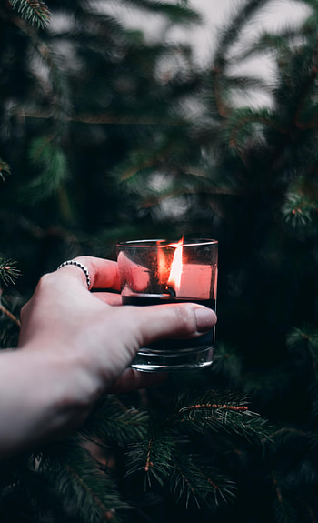 Hand, Miscellanea, Miscellaneous, Branches, Christmas Tree, Candle HD phone wallpaper