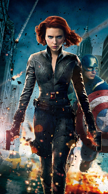 Scarlet Johansson, black widow, avengers HD phone wallpaper