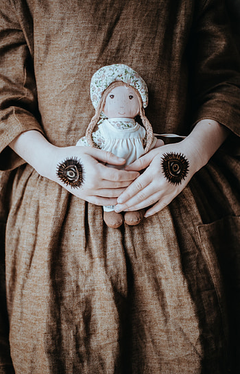 Art, Miscellanea, Miscellaneous, Eyes, Hands, Doll, Dress HD phone wallpaper