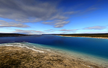 BREAKING WAVES, horizon, creek, , render, atmosphere, digital, waves, shape, similar, cloud, sunset, coral, snowy, lagune, gorgeous, cold, landscape, lake, mountain, rock, fantasy, green, heaven, nature, dream, blue, sand, tropical, , land, reflection, water, hill, distant, multicolored, beautiful, high, illustration, ground, dark, sky HD wallpaper
