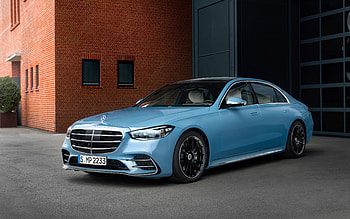 Mercedes-Benz S 580 e lang AMG Line, , V223, 2022 cars, luxury cars, blue V223, 2022 Mercedes-Benz S-class, german cars, Mercedes HD wallpaper