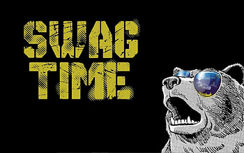 Art, Words, Minimalism, Bear, Swag Time, Swag HD wallpaper
