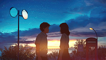 As The Light Fades, anime-couple, anime-girl, anime-boy, artist, artwork, digital-art, anime HD wallpaper