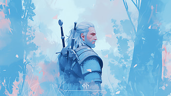 of Geralt of Rivia from The Witcher, video game, The Witcher, Geralt of Rivia HD wallpaper