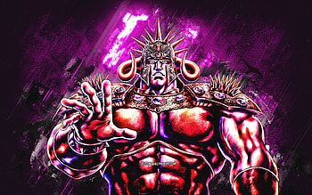 Raoh, Hokuto Renkitoza, purple stone background, Raoh character, Japanese manga, Hokuto Renkitoza characters, Raoh Hokuto Renkitoza HD wallpaper