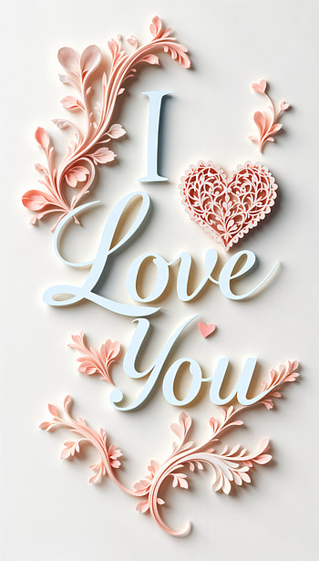 I Love You - A Beautiful , heart, floral, decoration, romance HD phone wallpaper